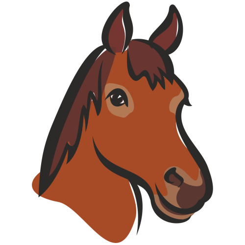 Autocollant Logo Animaux Ferme Cheval