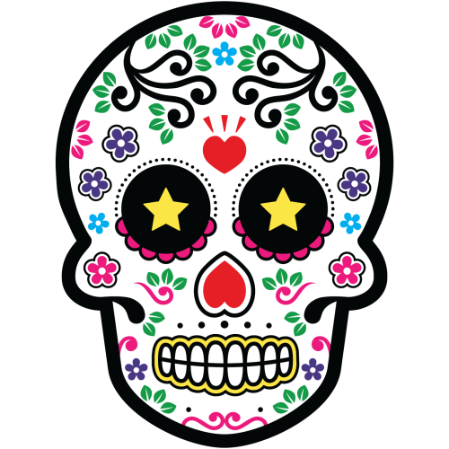 Autocollant Calavera - Tete De Mort Mexicaine