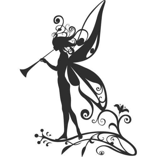 Sticker Mural Fée Trompette