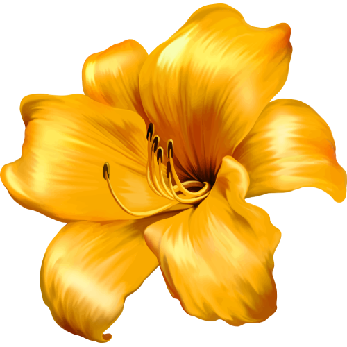 Autocollants Fleur Jaune