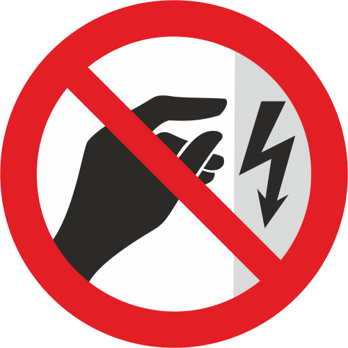 Autocollant Interdiction De Toucher Boîtier Sous Tension