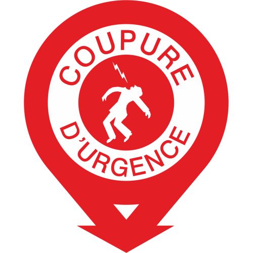 Autocollant Coupure D'urgence