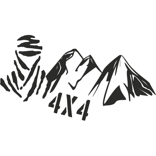 Sticker Montagne Touareg 4x4 droit