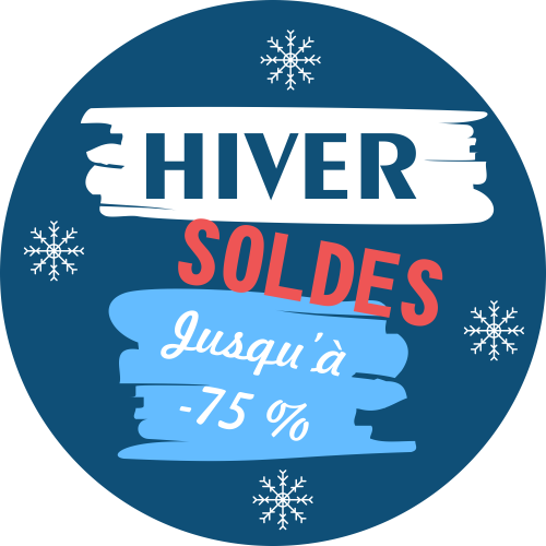 Autocollant Soldes Hiver Jusqu'à -75%