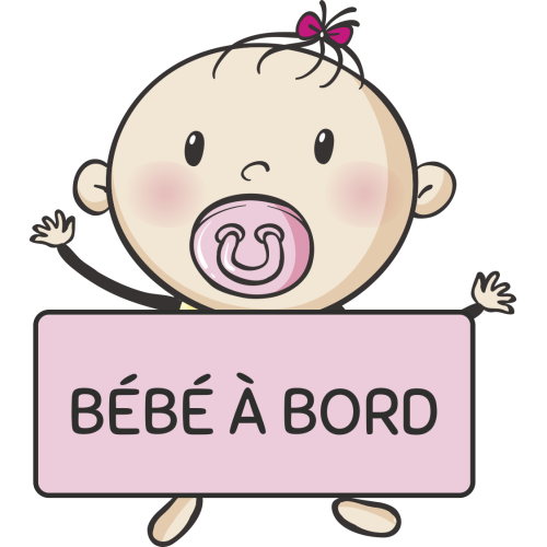 Autocollant Bébé à Bord Bébé Tétine