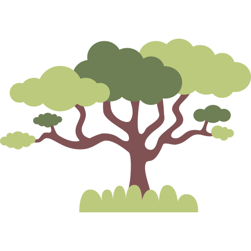 Autocollant Arbre Savane Enfant