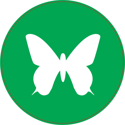 Autocollant Panneau Vert Papillon