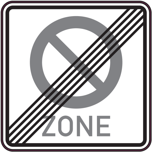 Autocollant Panneau Indication Fin De Zone