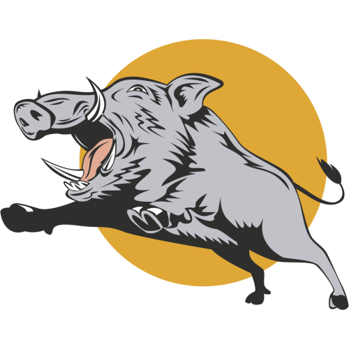 Autocollant Sanglier Soleil