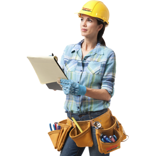 Autocollant Personne Femme Chantier
