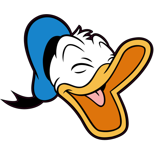 Autocollant Tete Donald