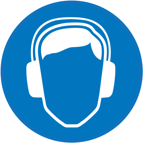 Autocollant Panneau Obligation Porter Anti-bruit De Sécurité