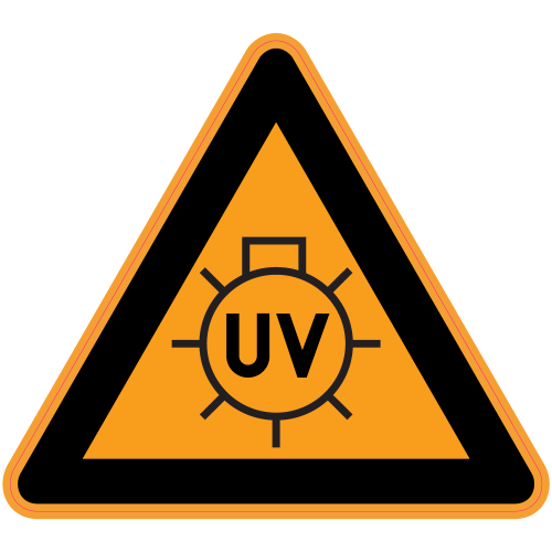 Autocollant Panneau Danger Risque D'exposition Aux Uv