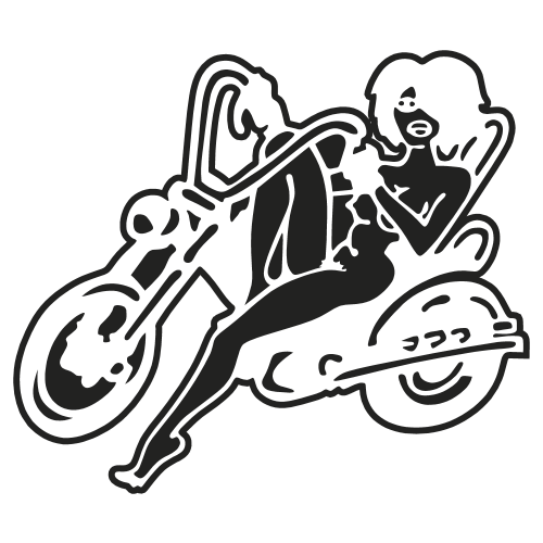Sticker Femme Biker
