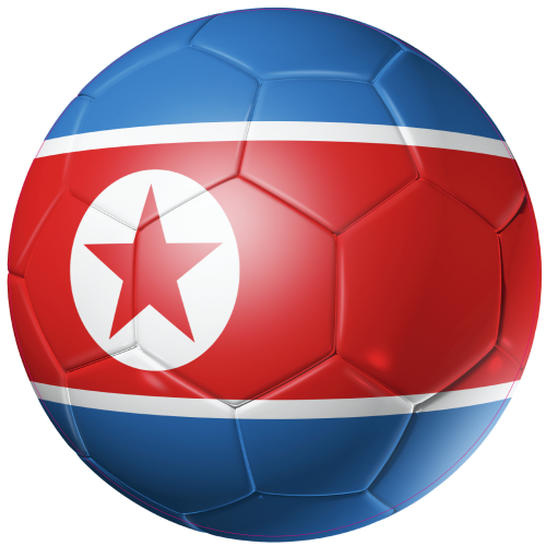 Autocollant Ballon Foot Corée Du Nord
