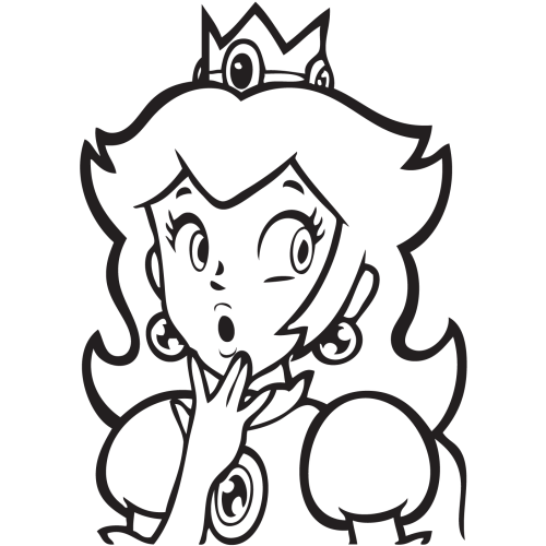 Sticker Mario Princess Peach