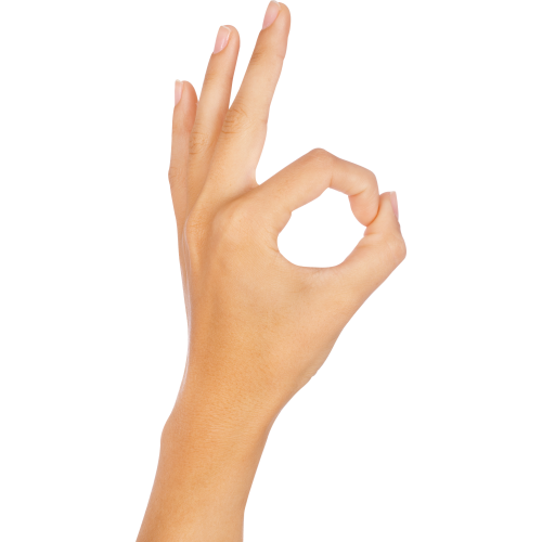 Autocollant Personne Signe Main 4