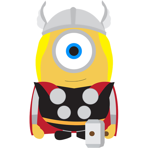 Autocollant Minion Thor