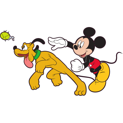 Autocollant Plutot Et Mickey