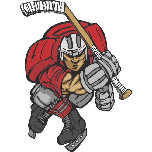 Autocollant Joueur Hockey