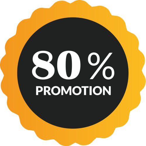 Autocollant Soldes 80% De Promotion