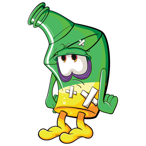 Autocollant Boisson Mascotte 11