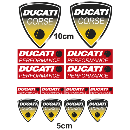 Autocollant Ducati Jaune