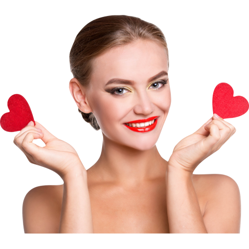 Autocollant Personne Femme Coeur Beauté 5