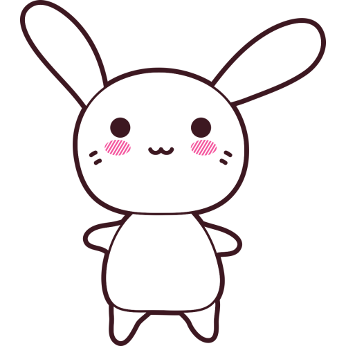 Autocollant Lapin Kawai Manga