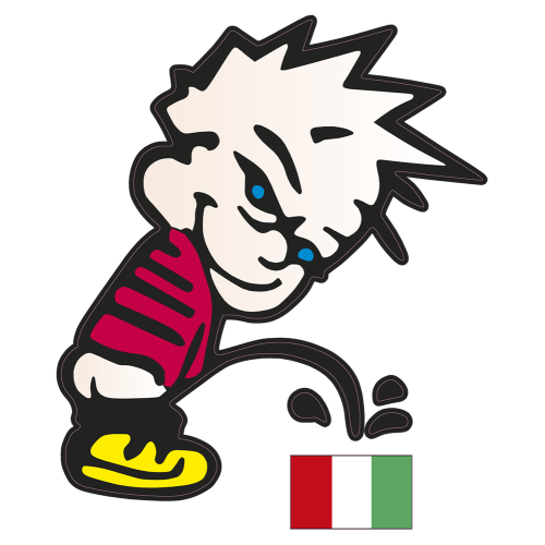 Autocollant Pisse Boy Italie