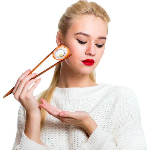 Autocollant Personne Femme Sushi 5