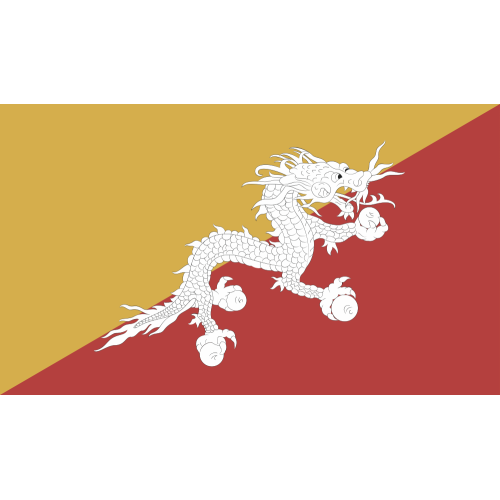 Autocollant Drapeau Bhutan
