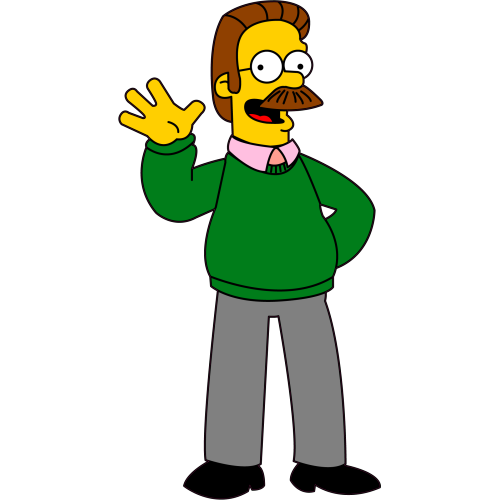 Autocollant Ned Flanders - Simpsons