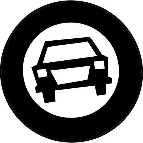 Autocollant Panneau Bomb Interdiction Voiture