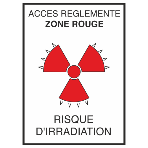 Autocollant Risque D'irradiation Rouge
