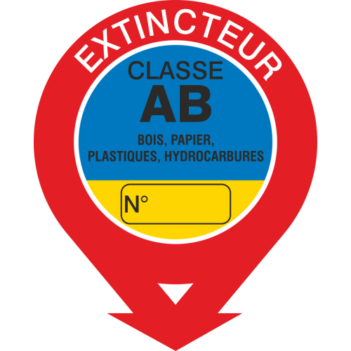 Autocollant Signalisation Extincteur Classe Ab