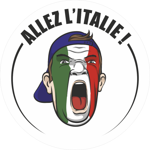 Autocollant Football Allez Italie