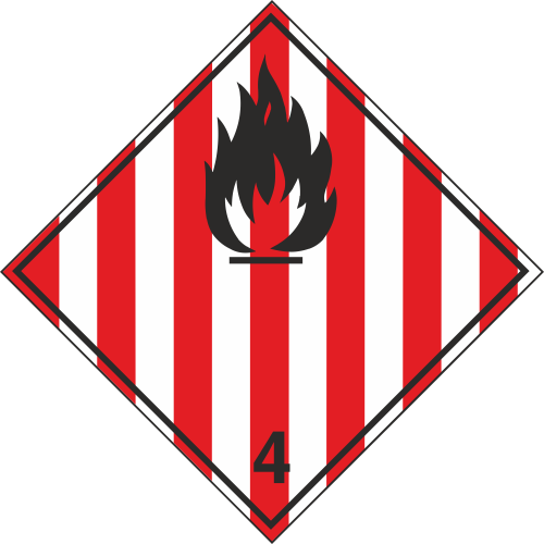 Autocollant Transport Inflammables (substances Solides Inflammables)
