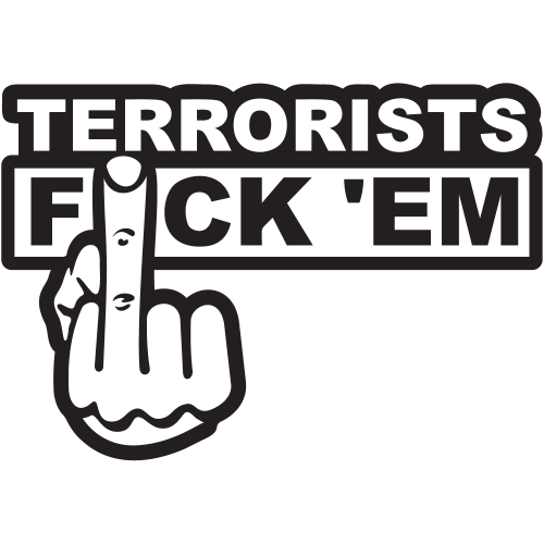Sticker Jdm Terrorists Fuck'em