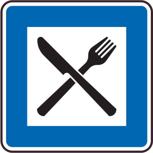 Autocollant Panneau Indication Restauration