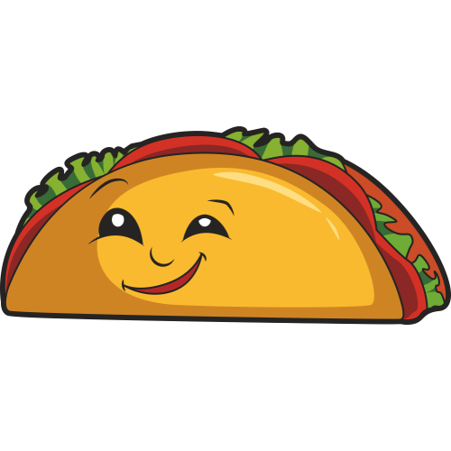 Autocollant Fast Food Tacos Smiley