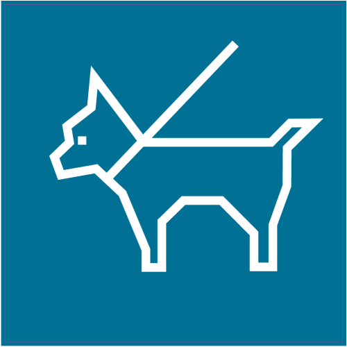 Autocollant Panneau Indication Chiens Autorisés