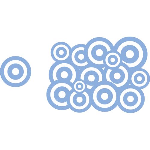 Autocollant Cercle Moderne Bleu