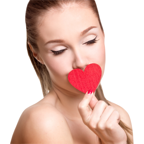 Autocollant Personne Femme Coeur Beauté 4