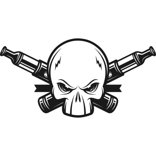 Autocollant Clope Electronique Tête De Mort