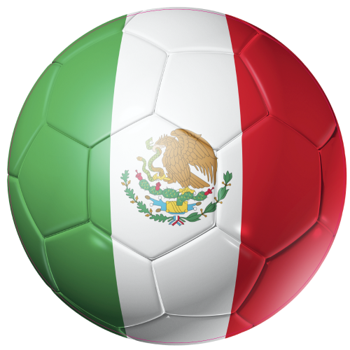 Autocollant Ballon Foot Mexique