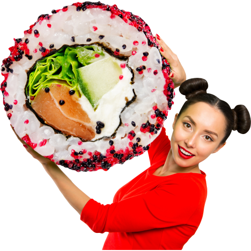 Autocollant Personne Femme Sushi 3