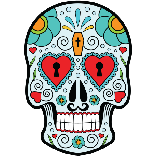 Autocollant Calavera - Tete De Mort Mexicaine