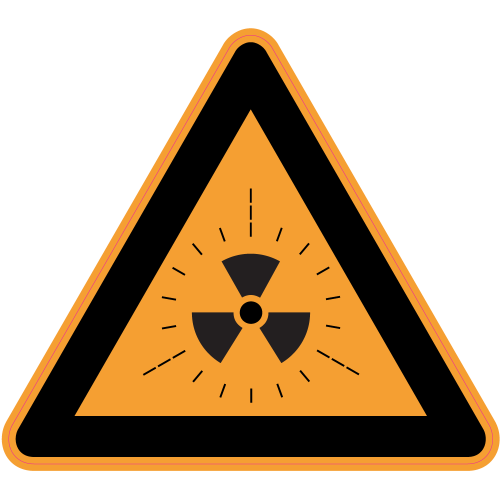 Autocollant Panneau Danger Zone Radioactive