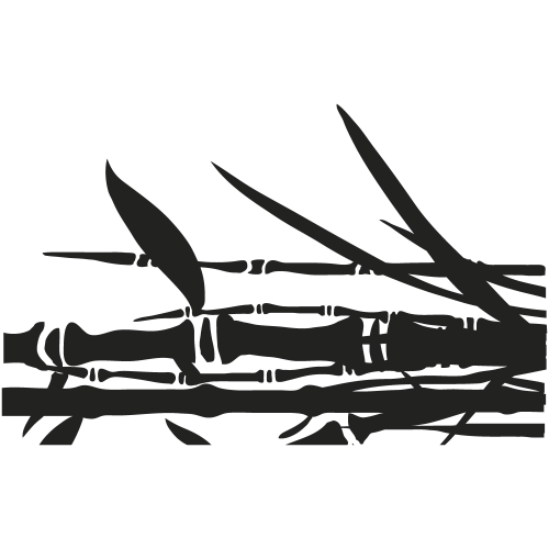 Sticker mural bambou